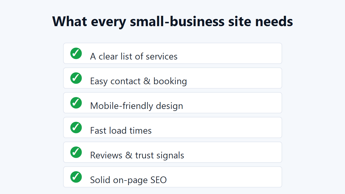small business website templates