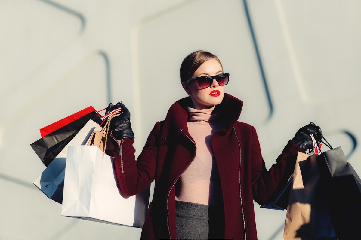 Shopper with bags — the wide audience a multipurpose Shopify theme serves